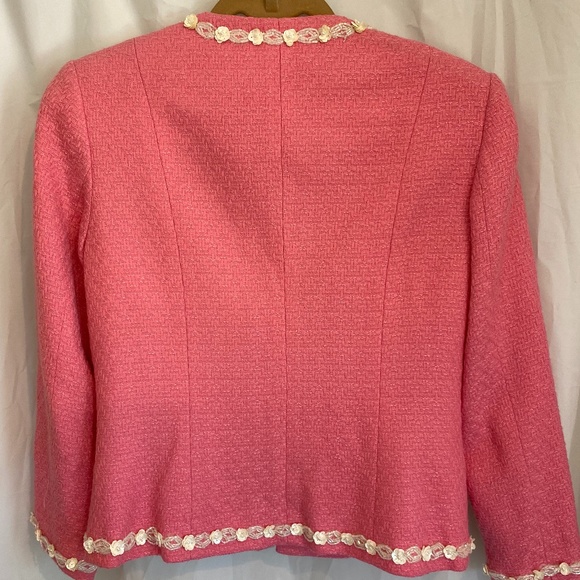 Vintage Walter Pink Jacket w. Floral detail - Picture 2 of 8